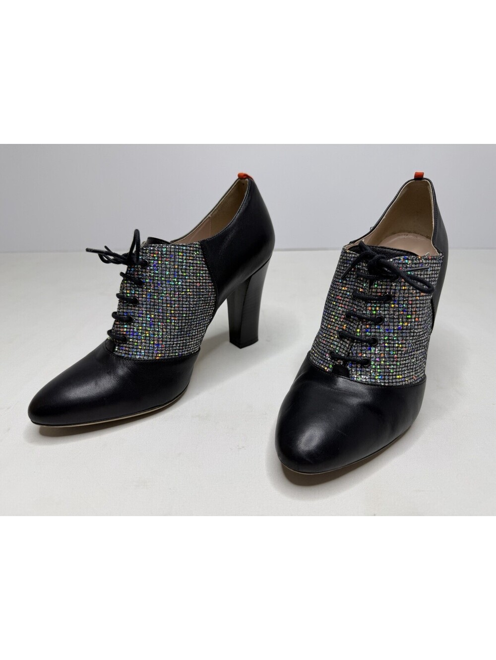 SJP Sarah Jessica Parker US7.5/IT37.5 Black Sparkle Booties